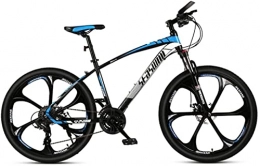 HUAQINEI Mountain Bike Mountain bike, 27, 5 pollici mountain bike maschio e femmina adulto ultraleggero bicicletta leggera da corsa a sei ruote telaio in lega con freni a disco (colore: nero blu, dimensioni: 27 velocità)