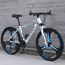 Domrx Mountain Bike Mountain Bike Ammortizzazione velocità variabile Uomini e Donne Single gifte Variable Speed Car-White Blue_24_21