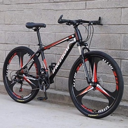 Domrx Bici Mountain Bike Assorbimento degli Urti a velocità variabile Uomini e Donne Single gifte Auto a velocità variabile di Alta qualità-Black Red_24_27