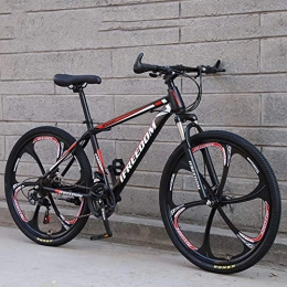 Domrx Bici Mountain Bike Assorbimento degli Urti a velocità variabile Uomini e Donne Single gifte Auto a velocità variabile di Alta qualità-Black Red_26_21