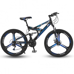 Great Bici Mountain Bike, Bicicletta Da Mountain Bike, Bicicletta Per La Gioventù 26 Pollici 21 Velocità Biciclette Da Strada A Doppio Disco Brake Per Uomo E Donna Bici Da Donna, Adatto Per Altezza (Color:Blu)