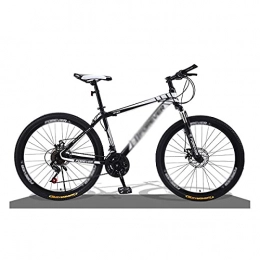 T-Day Mountain Bike Mountain Bike Bicicletta MTB 27.5 Ruote Mountain Bike Daul Freni A Disco 24 / 27 Speed ​​Mens Bicycle MTB con Telaio in Acciaio al Carbonio per Uomo Donna Adulto E Adolescenti(Size:21 Speed, Color:Nero)