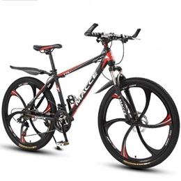 JLFSDB Bici Mountain Bike Bicycle Bicicletta Bici Montagna Biciclette 26" Ruote Ravine Bike con doppio disco anteriore Sospensione 21 24 27 velocità di acciaio al carbonio Telaio ( Color : Red , Size : 21 Speed )