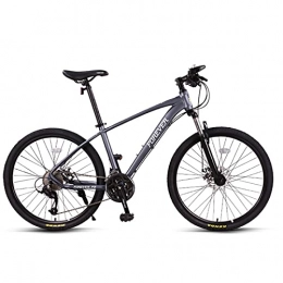 Great Bici Mountain Bike, Bike In Mountain Bike Da 26 Pollici, 27 Velocità Sport All'aperto Bicycle Doppio Disco Freno A Disco In Lega Di Alluminio A Sospensione A Sospensione Integrale Bici Per St(Color:Grigio)