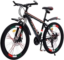  Mountain Bike Mountain Bike Da 26 Pollici, Bicicletta Con Doppio Freno A Disco Pignone 3 * 7 Velocità TZ50 Leva Del Cambio Adatta Per Motociclisti Maschi E Femmine, ROSSO, Friendly321