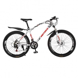 Dsrgwe Mountain Bike Mountain Bike, Mens Mountain Bike / Biciclette, sospensioni Anteriori e Dual Disc Brake, 26inch Ruote (Color : White, Size : 27-Speed)