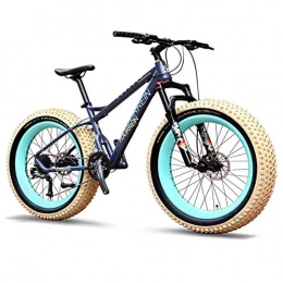 zhtt Mountain Bike Mountain bike, mountain bike a 27 velocità, mountain bike professionale da 26 pollici con pneumatici grassi per adulti hardtail, telaio in alluminio, sospensione anteriore, mountain bike per tutti i