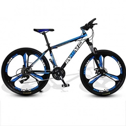 JLZXC Bici Mountain Bike Mountain Bike, Biciclette Unisex Hardtail Montagna, Acciaio Al Carbonio Telaio, 26 Pollici A Rotelle, Doppio Freno A Disco Anteriore Sospensione ( Color : Black+Blue , Size : 27 Speed )