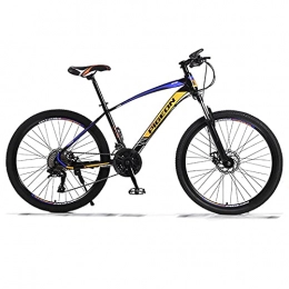 LZHi1 Bici Mountain Bike Per Adulti Donne Uomini, 26 Pollici 30 Velocità Mountan Bicicletta Con Forcella Di Sospensione, Alto Carbonio Acciaio Città Pendolare Road Bike Con Doppio Freno A Di(Color:Arancione blu)