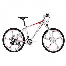 Mountain Bike Pieghevole per Adulti Ruote, Alluminio Telaio, Davanti Sospensione, Disco Freni, Lega Cerchi, 21 velocit 6 Ha Parlato, Antiscivolo Pneumatico, Bianca,26inch