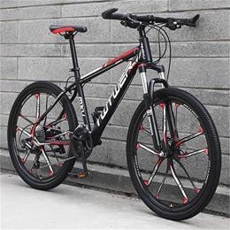 Domrx Mountain Bike Mountain Bike Ten Knife Wheel Riding Light Uomini e Donne Studenti Racing Youth Ammortizzatore Bicicletta-Nero Red_21 Speed_China