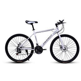 Domrx Mountain Bike Mountain Bike Uomini e Donne Adulti velocità variabile Bicicletta Fuoristrada Studente Giovanile Shock Road Racing 2019 New-White Silver_24 Speed_China