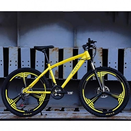 Admir Mountain Bike Mountain Bike Uomo 26 Pollici, Adulto Biciclette Da Strada Freno A Doppio Disco, Velocità Bici Da Città Sospensione Anteriore Pedali In Alluminio Giallo