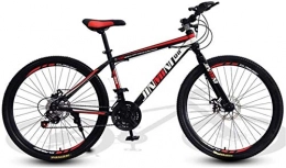 HCMNME Mountain Bike Mountain bikes, 26 pollici Mountain bike adulto maschio e femmina Velocità Velocità Velocità Velocità Bicicletta Ruota raggio Telaio in lega con freni a disco ( Color : Black red , Size : 27 speed )