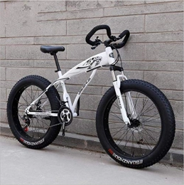 HCMNME Mountain Bike Mountain bikes, Bici da sole a 24 pollici Velocità for pneumatici ultra-largo 4.0 Bike da neve Gestione della mountain bike Telaio in lega con freni a disco ( Color : White black , Size : 27 speed )