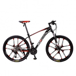 Mountain Bikes Mountain Bike Mountain Bikes Tx 26 Inch per uomini e donne, 30-Speed Bicicletta Full Suspension MTB Ingranaggi Dual Disc Brake Mountain Trail Bike, Nero & Rosso