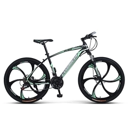 MQJ Bici MQJ Bici da 26 Pollici Mountain Bike Bicicletta da Terrain con Sospensione Anteriore Dual Disc Freno a Disco Bike per Adulti per Uomini o Donne / Verde / 27 Velocità