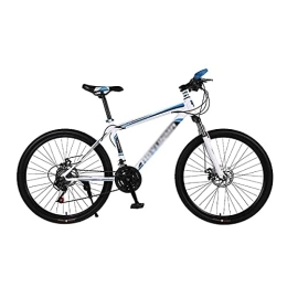 MQJ Mountain Bike MQJ Mountain Bike Cornice in Acciaio Al Carbonio 26 Pollici Ruote 21 Velocità Cambio Doppio Disco Freni a Sospensione Anteriore in Sospensione Anteriore per Uomo Donna Adulto e Adolescenti / Blu