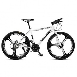 MTCTK Bici MTCTK Bicicletta Triciclo Mountain Bike 26 Pollici 30 velocità Freno a Doppio Disco VTT BMX Bike City off-Road Bicicletta MTB a velocità variabile per Adulto, White