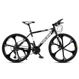 MTCTK Mountain Bike MTCTK Mountain Bike per Adulto 26 Pollici 27 velocità VTT Bicicletta Doppio Freno a Disco MTB Fuoristrada Mountain Bike ATV a velocità variabile, Black