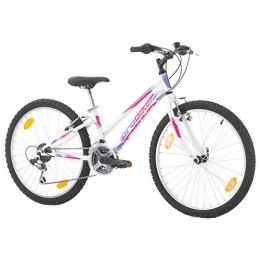 Multibrand Distribution Mountain Bike Multibrand, PROBIKE ADVENTURE, 24 pollici, 290mm, Mountain Bike, 18 velocità, Set parafango, Per donne, Bambini, Junior, Bianco (White)