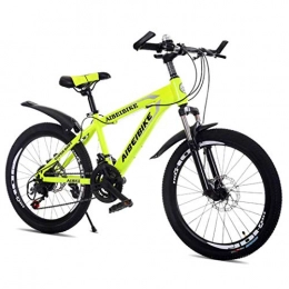 MUYU Mountain Bike MUYU Bici Ruote Bici da Strada A 24 velocità Ruote Bici da Strada con Doppio Freno A Disco, Giallo, 20 Inches