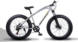 MYPNB Mountain Bike MYPNB BMX Montana 26 Pollici Fat Tire Hardtail Mountain Bike Sospensione Doppia Telaio e sospensioni e Donne Adulti 5-25 Forcella all Terrain Uomo Biciclette (Color : 7 Speed, Size : Silver Spoke)