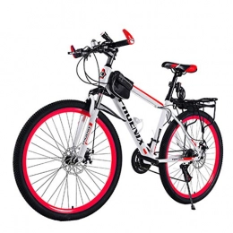 MYRCLMY Mountain Bike MYRCLMY velocità Variabile Biciclette, 26" Mens 21 / 24 / 27 velocità Mountain Bike, Telaio in Alluminio, Grilletto Shift, Shock Absorbing-off-Road Bike, Sedile Regolabile, Uomini E Donne, Bianca, 21 Speed