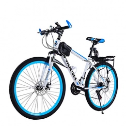 MYRCLMY Mountain Bike MYRCLMY velocità Variabile Biciclette, 26" Mens 21 / 24 / 27 velocità Mountain Bike, Telaio in Alluminio, Grilletto Shift, Shock Absorbing-off-Road Bike, Sedile Regolabile, Uomini E Donne, Blu, 21 Speed