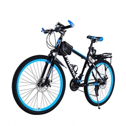 MYRCLMY Mountain Bike MYRCLMY velocità Variabile Biciclette, 26" Mens 21 / 24 / 27 velocità Mountain Bike, Telaio in Alluminio, Grilletto Shift, Shock Absorbing-off-Road Bike, Sedile Regolabile, Uomini E Donne, Nero, 21 Speed