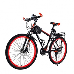 MYRCLMY Mountain Bike MYRCLMY velocità Variabile Biciclette, 26" Mens 21 / 24 / 27 velocità Mountain Bike, Telaio in Alluminio, Grilletto Shift, Shock Absorbing-off-Road Bike, Sedile Regolabile, Uomini E Donne, Rosso, 21 Speed