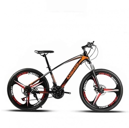 N&I Mountain Bike N&I Mountain Bike 24 inch Adult Mountain Bike Double Disc Brake Bikes Beach Snowmobile Bicycle Upgrade High-Carbon Steel Frame Aluminum Alloy Wheels Orange 27 Speed White 24Speed