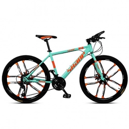 NENGGE Mountain Bike NENGGE 26 Pollici Mountain Bike, Leggero Telaio in Acciaio al Carbonio Biciclette, Adulti Ragazzi Ragazze Bicicletta Mountain Bike, 30speed, Blue10Spoke