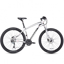 NENGGE Mountain Bike NENGGE 27 velocit Mountain Bike, Adulti 27.5 Pollici Grande Pneumatico Hardtail Biciclette, Leggero Front Suspension Mountain Bike, Bianca