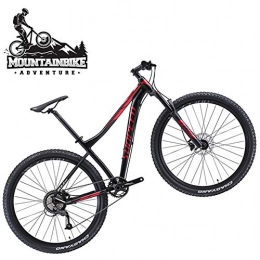 NENGGE Mountain Bike NENGGE Adulti Mountain Bike con Freno a Disco Idraulico per Uomo / Donna, Leggero 9 velocità Mountain Biciclette, Sospensioni Anteriori & Telaio Lega di Alluminio, Black s, 27.5 inch