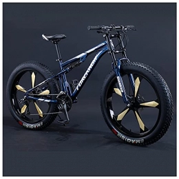 NZKW Bici NZKW 26 Pollici Fat Tire Hardtail Mountain Bike per Uomo e Donna, Mountain Bike per Adulti a Doppia Sospensione, Bicicletta per Tutti i Terreni con Sedile Regolabile e Freno a Doppio di