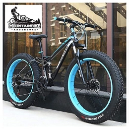 NZKW Bici NZKW Mountain Bike a Doppia Sospensione con Freno a Doppio Disco per Adulti, Uomo Donna, Bicicletta da Montagna con Pneumatici Grassi Antiscivolo per Tutti i Terreni, Mountain Bike da p