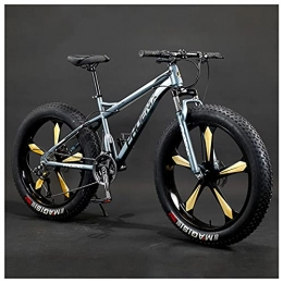 NZKW Bici NZKW Mountain Bike per Adulti, Ruote da 26 Pollici, Telaio in Acciaio da Uomo, da Donna, Mountain Bike con Pneumatici Grassi, Bicicletta da Montagna Hardtail, Freni a Disco Meccanici, 5