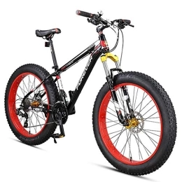 QMMD Bici QMMD 27 velocità Mountain Bike, Adulti Grande Pneumatico Biciclette, 26 Pollici Hardtail Mountain Biciclette, Telaio Alluminio, Front Suspension Mountain Bike, 26inch Red, 27 Speed