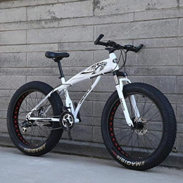 peipei Mountain Bike Ruota da 26 Pollici Adulto Studente Fuoristrada Mountain Fat Bike 21 / 24 / 27 velocit Bici da Strada Maschio Doppio Freno a Disco da Corsa da Corsa-Nero Bianco 2_26 Pollici_21 velocit