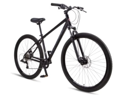 Schwinn Bici Schwinn - Mountain bike Fleet per adulti, pneumatici da 29 pollici, telaio in lega leggera da 17 pollici, sospensione anteriore, 9 velocità, freni a disco, nero opaco