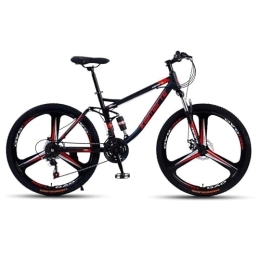 SKIHOT Bici SKIHOT Mountain Bike in 26, 24 pollici, Bicicletta per Ragazzi, Ragazze, Donne e Uomini, Freno a Disco, Cambio a 24 marce, MTB Sospensione Completa, 26"-3 / Spokes