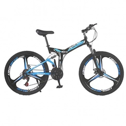 Dapang Mountain Bike StealthMens ' Mountain Bike, 26"Pollici Telaio in Acciaio, 27 velocità Anteriore e Posteriore parafanghi Anteriore e Posteriore Freno a Disco Meccanico, Black, 2