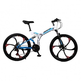 Dapang Mountain Bike StealthMens ' Mountain Bike, 26"Pollici Telaio in Acciaio, 27 velocità Anteriore e Posteriore parafanghi Anteriore e Posteriore Freno a Disco Meccanico, Blue, 1