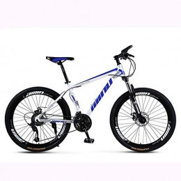 Suge Mountain Bike Suge Adulti Mountain Bike, 30 velocit Doppio Freno a Disco, Ruota Ruota a Razze, off-Road, Ammortizzante, Maschio e Femmina Studenti Biciclette, for Gli Sport Esterni, Esercizio (Color : White Blue)