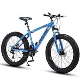 TAURU Bici TAURU 26 pollici Mountain Bike 21 velocità bici da strada bici da neve per uomo donna doppio freno a disco / telaio rigido in acciaio al carbonio (blu)