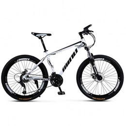 Tbagem-Yjr Mountain Bike Tbagem-Yjr 26 Pollici Freno A Disco di Smorzamento della Bicicletta, Hard Mountain Bike Steel Frame City Road Bicicletta (Color : White Black, Size : 30 Speed)