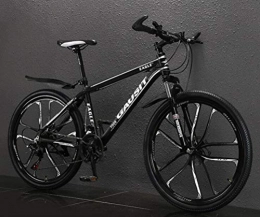 Tbagem-Yjr Mountain Bike Tbagem-Yjr 26 Pollici Ruote in Lega di Alluminio Mountain Bike, Dual Città Sospensione Strada della Bicicletta (Color : Black White, Size : 27 Speed)