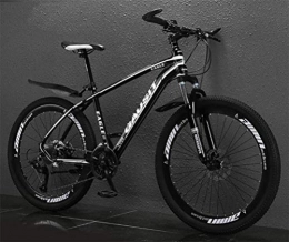 Tbagem-Yjr Bici Tbagem-Yjr City Road della Bici della Bicicletta della Montagna for Gli Adulti, Freni A Disco Doppio off-Road Damping (Color : Black White, Size : 27 Speed)
