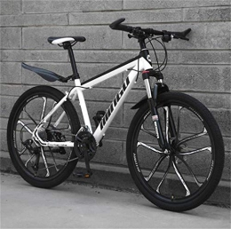 Tbagem-Yjr Bici Tbagem-Yjr Equitazione Smorzamento Mountain Bike, City Road Bicycle - Doppia della Sospensione Mens MTB (Color : White, Size : 21 Speed)